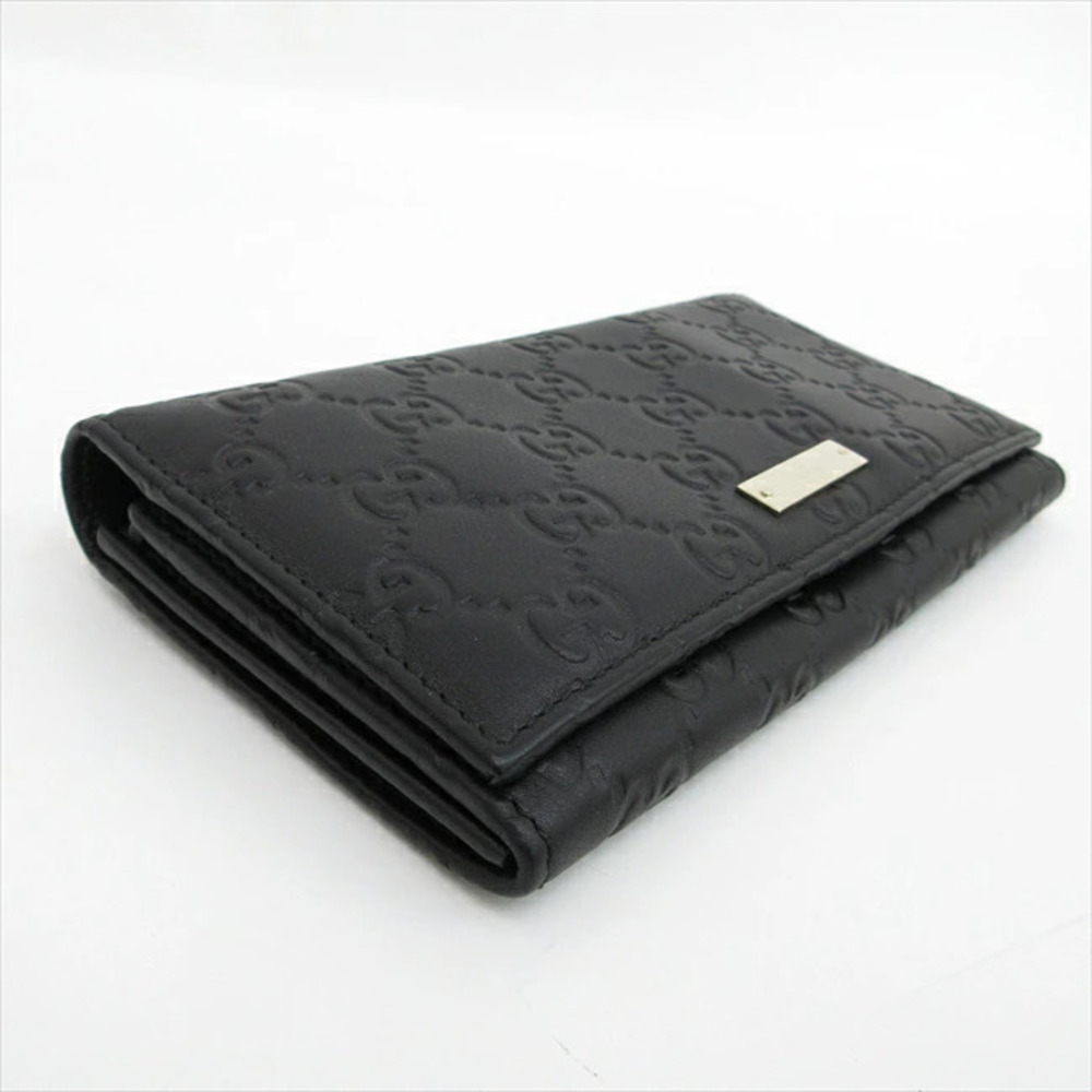GUCCI Shima Flap Long Wallet Black Leather - Picture 4 of 9